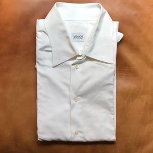 White Long Sleeve button down. Armani Collezioni